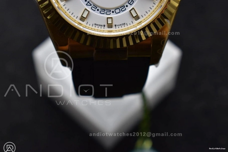 White Dial YG Weight) Oysterflex Strap ZF Edition Best 336238 1:1 Functional A23J Sky-Dweller 1100 on (Gain 0513
